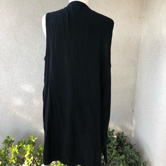 Simply Southwest long boho vest black white Small - Picture 2 of 7